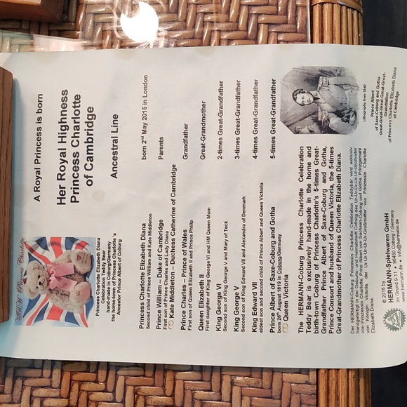 Hermann LE Princess Charlotte Mohair Teddy Bear - Picture 6 of 10